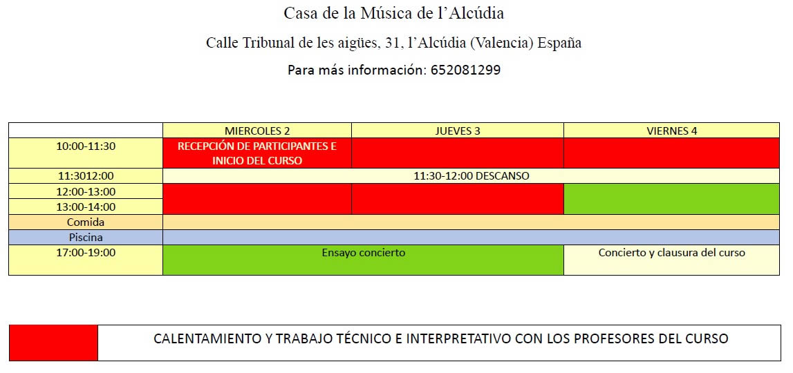 Horarios